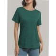 thumbnail image 3 of Womens Tops Short Sleeve T-Shirts Fitted Crewneck Tee, 3 of 6