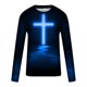 thumbnail image 5 of Blusas y camisas de manga larga con cuello redondo para hombre, blusa informal de manga larga con cuello redondo y estampado de rayas, blusa de poliéster para hombre, 5 of 5