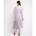 thumbnail image 2 of Rajnandini Women's Pure Cambric Cotton Embroidered Kurta Set With Dupatta (JOPLVL287-XXL_Purple_XXL), 2 of 5