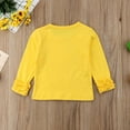 thumbnail image 5 of Douhoow Toddler Baby Girl Long Sleeve T-Shirt Spring Crew Neck Cotton Ruffles Solid Color Tops, 5 of 7