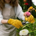 thumbnail image 6 of OZERO Garden Gloves Flex Grip Tough Cowhide Leather Work Gloves for Men and Women, 6 of 9