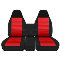 Fits 1994-2002 Dodge Ram Velour Seat Covers 40/20/40 Bench w Console Cover No Int Seat belt Blk Red