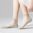 thumbnail image 5 of Floral Lace Women's Spring Summer Cotton Ankle Socks, 7-21 Pairs, 5 of 8