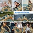 thumbnail image 5 of Blue Golden Sun Cooling Blanket, Lightweight Breathable Summer Throw Blanket with Double Sided Cold Effect, Vintage Abstract Art Retro Picnic Beach Blankets Bed Sheet for Hot Sleepers 30"x40", 5 of 8