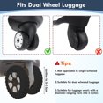 thumbnail image 2 of Housses de Roues de Bagages, pour Valise, Lot de 8 Housses de Protection pour Roues à Roulettes 8 Pignons, 2 of 7