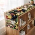 thumbnail image 6 of Retro Rooster 120 Inch Table Runner, Farmhouse Animals Watercolor Floral Farmhouse Dresser Scarf Cotton & Linen Tablerunner for Dining/Kitchen Island/Holiday Party Décor 13" x 120", 6 of 9