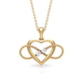 thumbnail image 3 of Rosec Jewels Natural Diamond Heart and Infinity Necklace for Women - with Chain - HI-SI Quality - Ready to Gift for Valentines, 14K Yellow Gold, 3 of 8