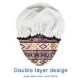 thumbnail image 4 of Shower Caps,Teal Triangular and Diamond Shaped Geometric Boho Waterproof Shower Cap for Women 4 Pieces,Double Reusable Hair Cover for Shower PEVA Elastic Stretch Hem, 4 of 7