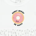 thumbnail image 4 of Inktastic Donut Worry Be Happy Pink Sprinkle Donut` Girls Baby Dress, 4 of 5
