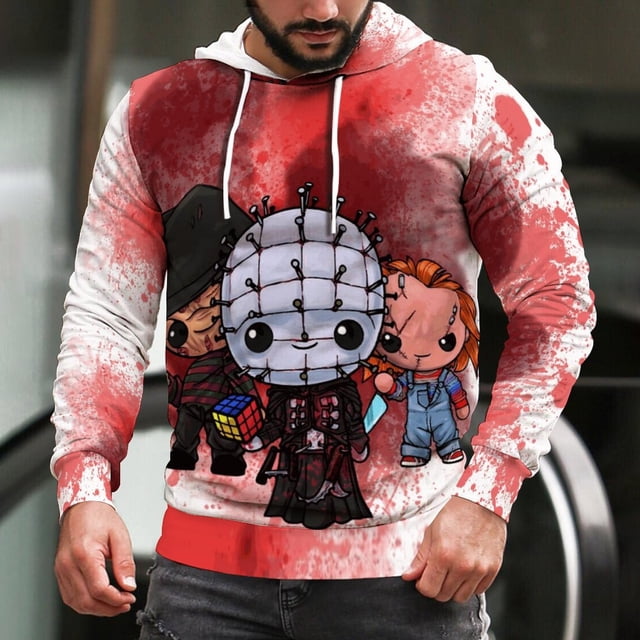 Sudadera con capucha de película de terror para hombre y mujer, suéter negro con estampado 3D de Michael Myers para Halloween, chándal de gran tamaño, novedad de 2022