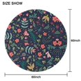 thumbnail image 6 of Pioneer Flower Floral Print Pattern Round Tablecloth 60"x60",Wrinkle Wipeable Table Cloth for Kitchen Dining Room Picnic Patio Party, 6 of 6