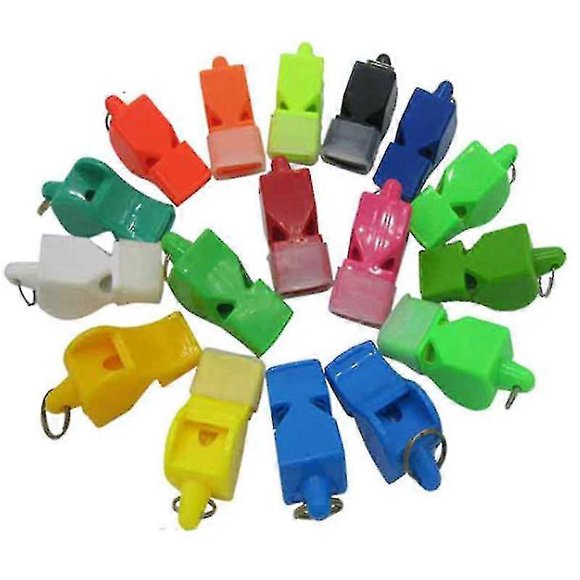 50Pcs Classic Referee Whistles, Plastic Safety Emergency Whistle for Sports, Coaches, Officials, Outdoor, Survival