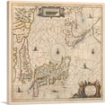 thumbnail image 1 of ARTCANVAS Map of Japan and Korea 1658 Canvas Art Print by Abraham Ortelius - Size: 12" x 12" (0.75" Deep), 1 of 9