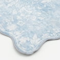 thumbnail image 3 of Mainstays 36"x56" Blue Feather Faux Fur Scalloped Indoor Accent Rug, 3 of 8