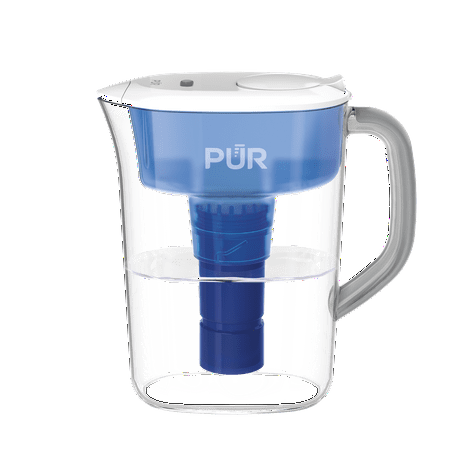 PUR 7 Cup Water Pitcher Filtration System, W 9.6" x H 10.1" x L 4.5", Blue, PPT710WA