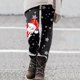 thumbnail image 2 of Gibobby Leggings Deportivos de Yoga Entrenamiento Casual Lindo Dibujos animados Navidad Papá Noel Imprimir Interior Leggings Botas Pantalones (Rojo, S), 2 of 5