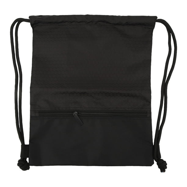 AVEKI Black Drawstring Backpack Water Resistant String Bag Waterproof Sport Gym Bag for Men Women 44x36cm Walmart