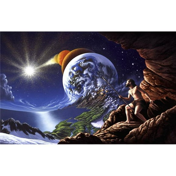 A Fanciful Depiction of The Big Bang Theory with The Creation of The Earth All The Way To The Emergence of Man Poster Print, 35 x 22 - Large