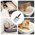 thumbnail image 4 of Stainless Steel Cat Litter Scoop with Long Handle - Non-Stick, Rust-Proof Metal Sifter - Ergonomic Rubber Grip - 0.5 Inch Hole Size - Easy to Clean Sand Shovel for Kitty Litter Box, 4 of 9