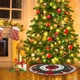 thumbnail image 5 of Wooowa 48Inch L-Size Plush Christmas Tree Skirts, Festive Party Scene Decorative Tree Base Aprons, 5 of 6