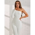 thumbnail image 4 of Unique Bargains Women's Off-Shoulder Slim Fit Soft Shapewear Jumpsuit S White, 4 of 6