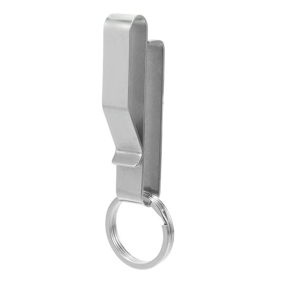 FOMIYES  Metal Belt Key Clips Holders Keychain for Car Keys Men Chains Man Silver