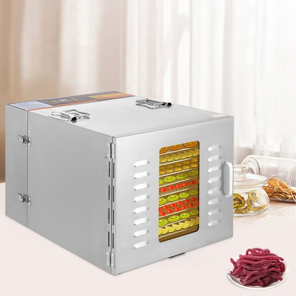 Commercial Electric Countertop Food Dehydrator Machine 10 Stainless Steel Trays