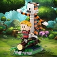 thumbnail image 2 of MOC Calvin and Hobbes Building Blocks Set – Iconic Comic Strip Characters, Jumping Tiger Scene, Major-Compatible Collectible Toy, 2 of 5
