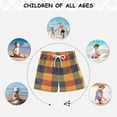 thumbnail image 6 of Autumn Color Plaid Pattern Swim Trunks Quick Dry Beach Pool Board Shorts Lightweight Stylish Print Sizes 2T to XL, 6 of 8