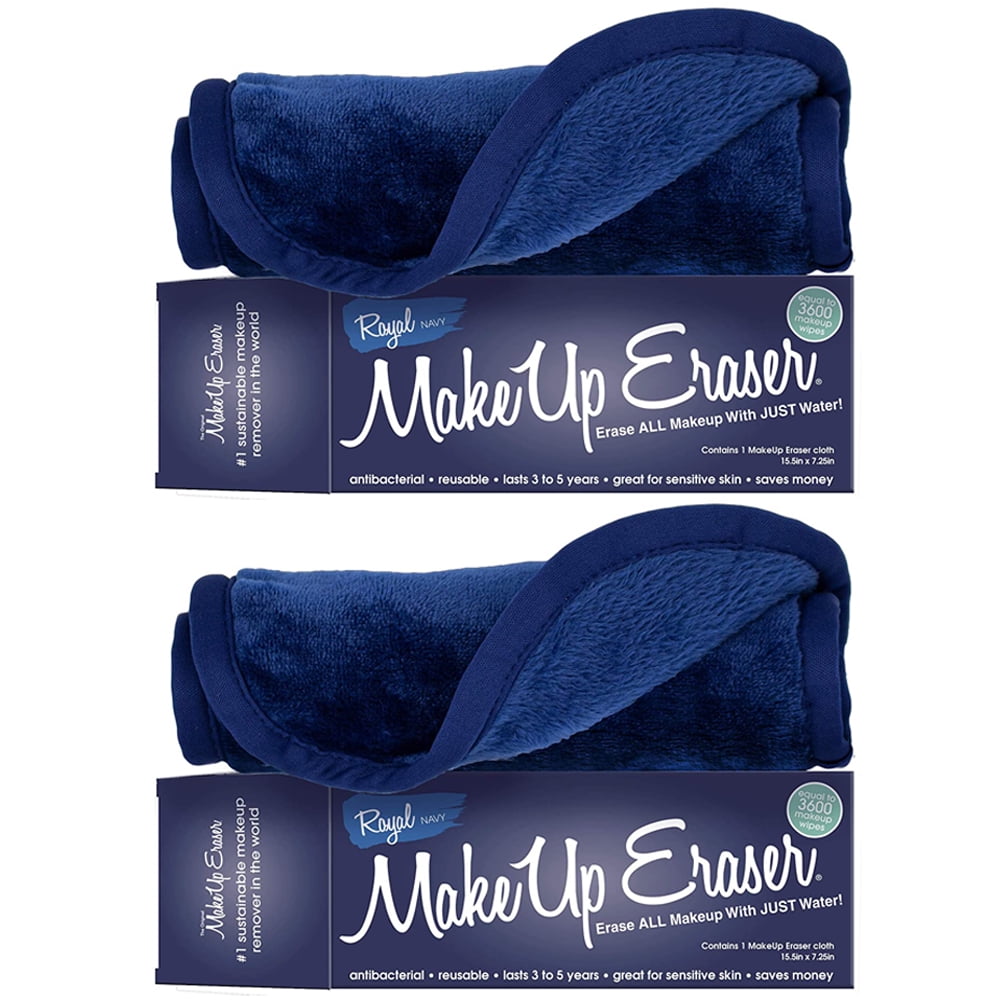 (2 Pack) MakeUp Eraser, Erase All Makeup With Just Water, Including Waterproof Mascara, Eyeliner, Foundation, Lipstick and More