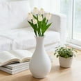 thumbnail image 6 of 1 Pc Artificial Tulip Flowers 13.4" Real Touch Fake Tulips Bouquet Flowers for Floral Arrangements, Table Centerpieces, Kitchen, Home Indoor, Easter, Spring, Valentines Day Decorations Milky White, 6 of 7