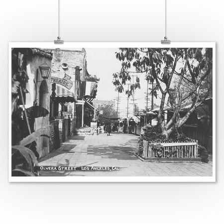 Los Angeles, CA View of Olvera Street Photograph (9x12 Art Print, Wall Decor Travel