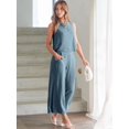 thumbnail image 4 of Mono de lino de verano ANRABESS de 2 piezas para mujer, 4 of 7