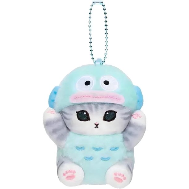Mofusand Llavero de peluche con diseño de gato, lindos animales de peluche, llavero, colgador de bolsas, elegante, día del niño, Navidad, regalo de celebración de Año Nuevo, muñeca Mofusand Hippers