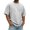 White, variant on WIZUTIZ Men's Casual Top Corduroy Solid Color Round Neck Short Sleeve Loose Fit Soft Comfortable Fabric Summer Sports