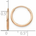 thumbnail image 3 of 10K Rose Gold Polished Endless Tube Hoop Earrings (15 X 15) Made In Peru 10t963r, 3 of 6