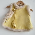 thumbnail image 3 of KAUOD Girls Chinese New Years Fleece Vest Fuzzy Cuffs Winter Sleeveless 𝗧ang Jackets Kids Plain Soft Traditional Waistcoat, 3 of 3