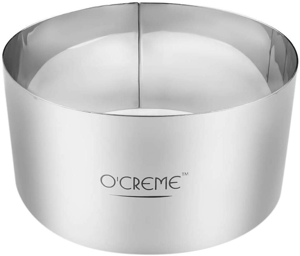 O'Creme Cake Ring Sturdy Stainless Steel Round Pastry Ring 61/16 Inch