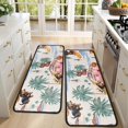 thumbnail image 4 of Kitchen Rugs Sets Of 2,Dachshunds Tropical Beach Anti Fatigue Kitchen Mat Rugs Non Slip Washable,Decorative Kitchen Floor Mats for Kitchen,Sink,Laundry,17"x47"+17"x47", 4 of 5