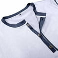thumbnail image 5 of bnaln Men's Shirts Casual Henley Shirts Classic Button Cotton Short Sleeve T-Shirt Summer Basic Solid Color Henry Shirt Lightweight Tees Tops, 5 of 7