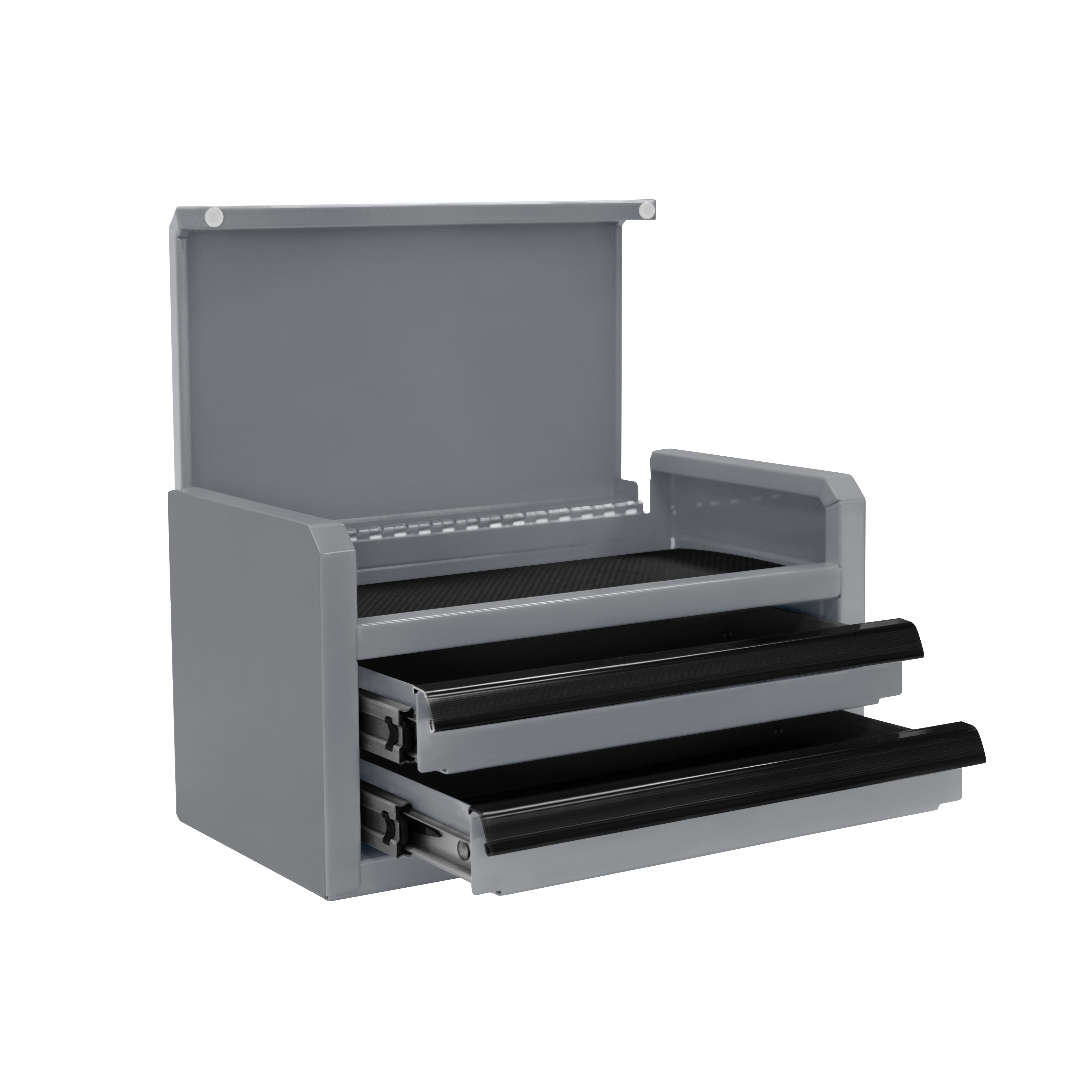 Hyper Tough Mini 10-inch 2-Drawer Steel Toolbox, Gray