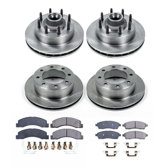 Ultimate Brakes Front and Rear Semi-Metallic Brake Pad and Rotor Kit with Hardware WM81292