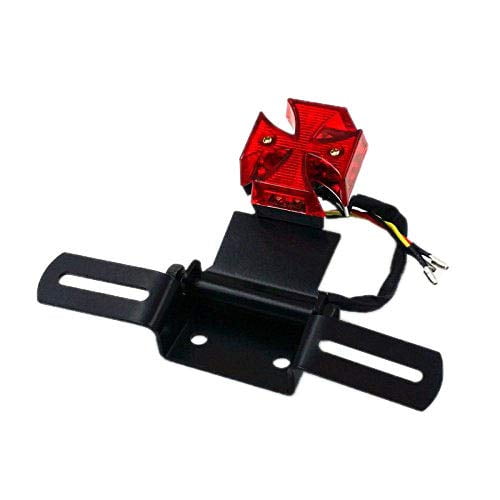 Red Led Cross Brake Tail Running Light for Harley Honda Kawasaki Suzuki Yamaha Cruiser Cafe Racer Bobber Vintage Retro XL FL
