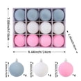 thumbnail image 3 of Sunjoy Tech 12Pcs Velvet Balls Christmas Tree Ornaments Plastic Flocked Ball Xmas Tree Hanging Decoration for Holiday Party Home Decor, 3 of 6