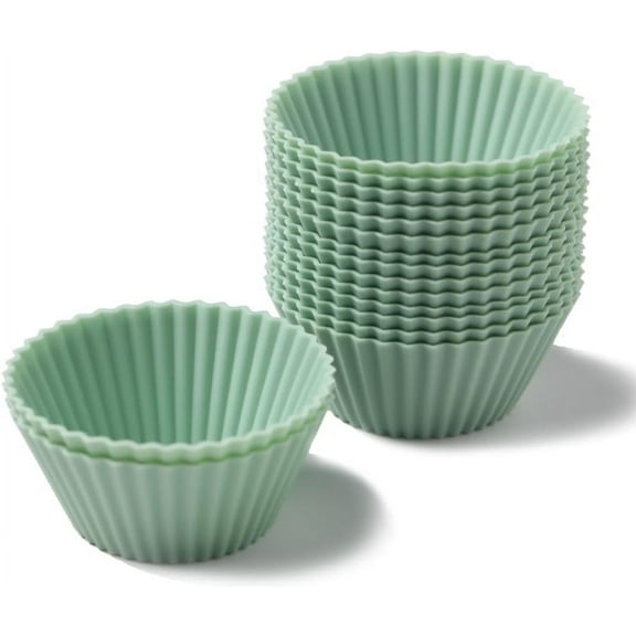 16 Pack Silicone Cupcake Liners, Reusable Muffin Cups for Baking Cake Molds, Muffin Liners, Dishwasher Safe Standard
