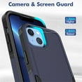 thumbnail image 4 of for iPhone 14 Plus Case,Heavy Duty Drop Protection Edge Raised Rugged Shockproof/Drop Proof/Dust Proof Military Protective Tough Durable Cell Phone Cover for Men Women,Darkblue, 4 of 6