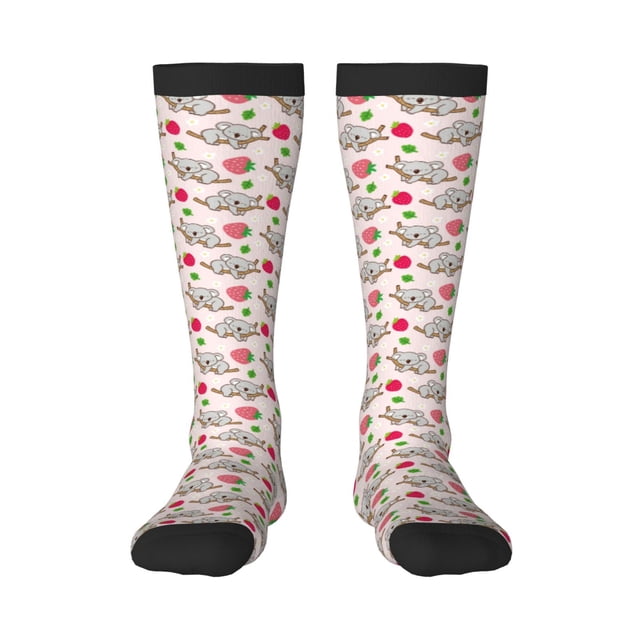 Balery Cartoon Koala Bear Calcetines novedosos Calcetines deportivos Calcetines hasta la rodilla Calcetines de algodón Calcetines originales y geniales