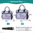 thumbnail image 2 of Large Insulated Lunch Bags for Women Men Leakproof Thermal Meal Lunch Tote Bag for Office Work Picnic Travel Light Purple Peony 9L, 2 of 6