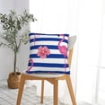 thumbnail image 5 of Pofeuu Flamingo Print Double-sided plush pillowcase Square Throw Pillow Covers Pillows Cover for Living Room Bedroom Sofa Couch Cushion Cover（No pillow core）-24"x24", 5 of 7