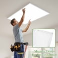 thumbnail image 4 of White Magnetic Fluorescent Light Covers for Ceiling Lights 2 x 4 Feet, Modern Minimalist Pure Soild Color Office Classroom Kitchen Drop Ceiling Light Covers Lighting Filters Shade Panel 3 Packs, 4 of 9
